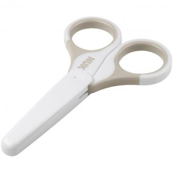 NUK 10256389 – Tijeras para Uñas de bebé, seguro y preciso, 1 unidades), gris