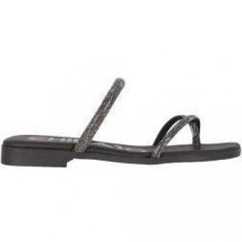 Chika10 Mujer Sandalias Roche 05 Planas Color Negro