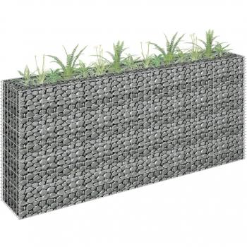Arriate de gaviones de acero galvanizado 180x30x90 cm