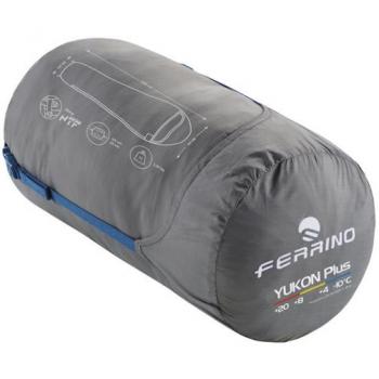 Saco de dormir Ferrino Yukon Plus +4C cremallera derecha azul eléctrico