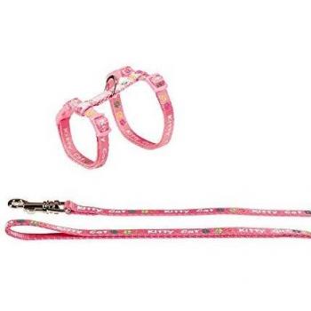 Arnés y Correa para Gatos Kitty Cat Rosa - Conjunto de Collar y Correa Ajustable