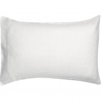 Funda de Almohada de Algodón Stonewashed Zef Blanco 50 x 75 cm Vivaraise