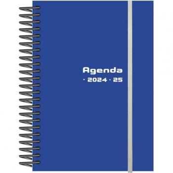 Agenda escolar 2024-2025 Senfort Junior decorada espiral tapa PP sin ventana 150x210 con goma azul