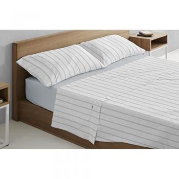 Juego de sábanas Rita Color Perla - Cama de 90 (3 Piezas) - 100% algodón - 200 Hilos