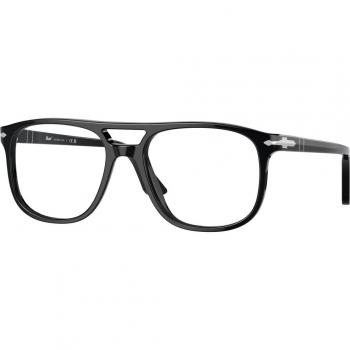 Persol PO3329V GRETA 95 52 Lentes Recetadas Para Hombre Negros, Armazones para Hombre Negros, Gafas Recetadas para Hombre Negras