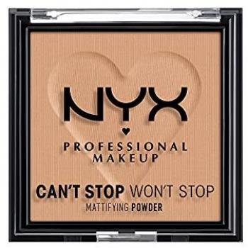 NYX Professional Makeup Can't Stop Won't Stop Mattifying Powder, Shade 06 Tan, 6 g
