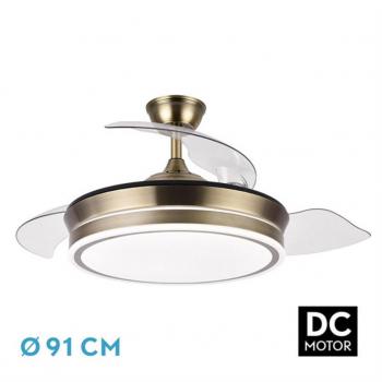 Ventilador DC Bayomo Cuero 72W 3 Aspas Desplegables