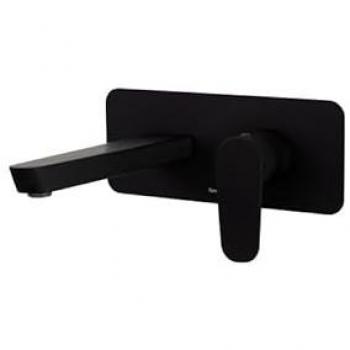 Grifo de Lavabo Monomando Empotrado Negro Mate con 1 Florón y Sistema S2 de Ahorro de Agua Serie Alexia