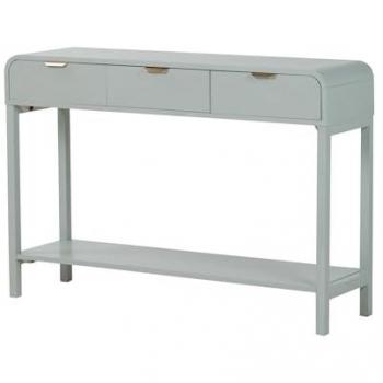 Consola de Madera Verde/Dorado para Recibidor y Habitaciones - 110x32x75 cm, Madera Pino/Contrachapado