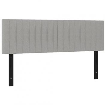 Cabeceros 2 unidades tela gris claro 72x5x78/88 cm Vidaxl