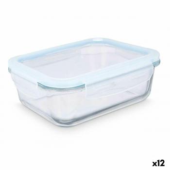 Fiambrera de Vidrio de Borosilicato con Silicona Transparente 1 L - Cierre Hermético