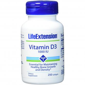 Life Extension Vitamin D3 1000 IU Softgels - 250 Count