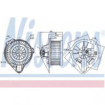 Ventilador habitáculo NISSENS 87170 - Interior blower, compatible con múltiples modelos de vehículos, proporciona una excelente circulación de aire, fácil instalación, diseño duradero y eficiente en el consumo energético