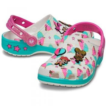 Crocs Kids LOL Surprise BFF Classic Clogs - White Synthetic - Size 2