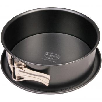 Dr. Oetker 18Cm Molde Desmontable Ø18x7cm de 1 Fondo para repostería, Tarta o bizcochos en Acero con Revestimiento Antiadherente Especial Resistente hasta 230ºC, 1ud, Aluminio, Negro, 18 cm