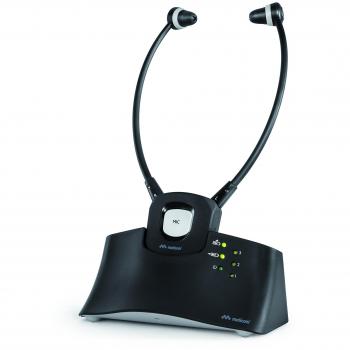 Meliconi HP STETO - Auricular inalámbrico TV + Base de Recarga, 20 m.