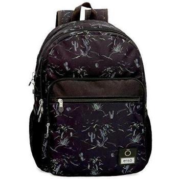 Enso West Mochila Doble Compartimento Negro 32x44x17 cms Poliéster 20.13L