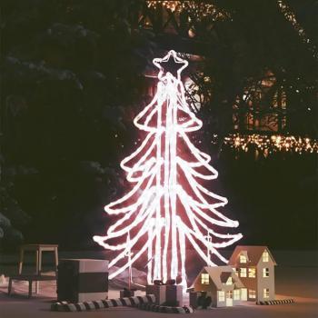 Figura Árbol Navidad Plegable Adornos Navideños Blanco Cálido 87x87x93 cm, Cantidad 1 unidad, 2 unidades, 3 unidades