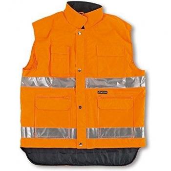 Marca 288-VMFNL - Chaleco multibolsillo fluorescente talla -l naranja