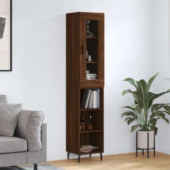 Armario de madera multicapa de Roble Marrón 34,5x34x180 cm