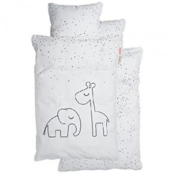 Juego de Sábanas Junior Dreamy Dots, Blanco - 100x140 cm - 100% Algodón