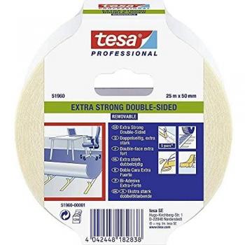 TESA 51960-00001-11 51960-00001-11-Cinta para fijacion de Suelos Doble Cara Extrafuerte-Removible Serie 51960-25m x 50mm