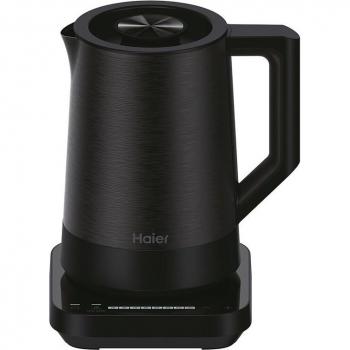 Hervidor de agua Haier I-Master Series 5 HKE5A 011, 2200 W, 1.7 l, 7 niveles Temperatura, 40º-100º, Negro, acero inoxidable