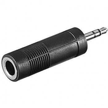 MicroConnect IC11101 - Adaptador Jack Stereo 3.5 Mach, Color Negro