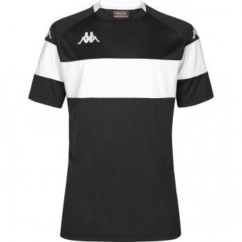 Camiseta de Entrenamiento Kappa Dareto Hombre Negro/Blanco