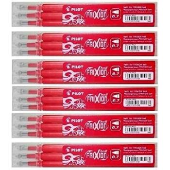 Pilot Rojo Frixion Punta redonda Borrable Bolígrafos Recambios Para Bolígrafos Repuesto Tinta BLS-FR7