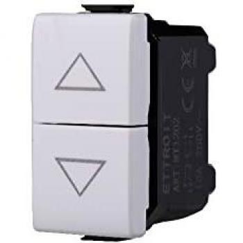 Pulsador Doble Interbloqueado 1P+1P 10A Color Blanco Compatible con BTicino Matix