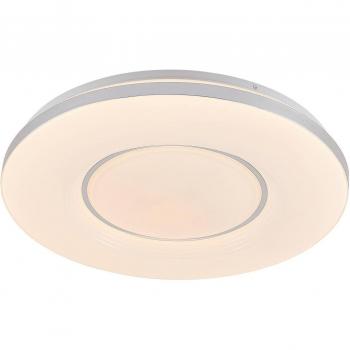 Lindby Robini Plafón LED Moderno Atenuable en Plateado de Metal para Salón y Comedor (1 Llama)