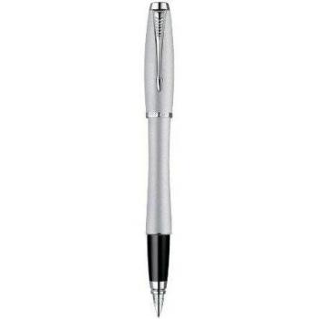Newell Rubbermaid S0850690 Parker Fast-Track - Pluma estilográfica, trazo fino, tinta azul, color plateado