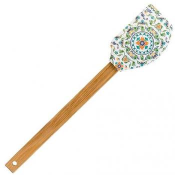 Espátula de Cocina y Repostería de Silicona con Mango de Bambú, 31 cm, Libre de BPA
