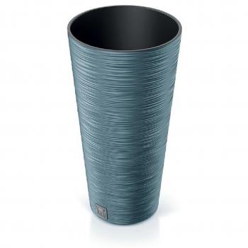 Macetero Azul Escandinavo con Depósito de Agua Prosperplast - Colección FURU - 30 X 30 X 57,5 Cm - 15 L