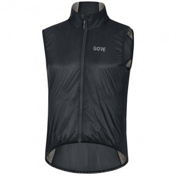 Gore® Wear Chaleco Ambient Negro para Hombre - Chaleco ligero, transpirable, con tecnología Gore-Tex, diseño ajustado, ideal para actividades al aire libre y ciclismo