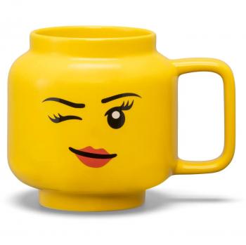 LEGO Large Winking Girl Ceramic Mug - 530 ml
