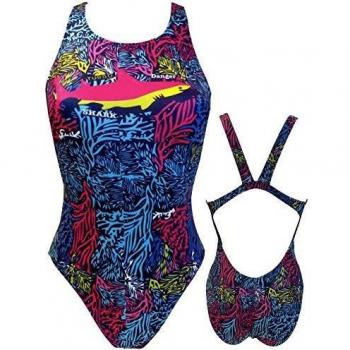 Bañador de natación Turbo Oaxaca azul rosa mujer - XL