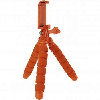 Rollei Monkey Pod Mini - Minitrípode, apto para smartphones, cámaras de acción y cámaras compactas, color naranja