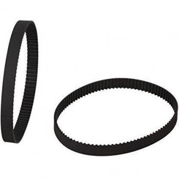 BQLZR Z200 - 2 GT Negro Correa de distribución anular Loop goma 6 mm 2 mm de ancho Pitch Final apurado dentada Cinturón 2 unidades