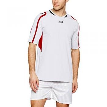 Jako Camiseta De Voleibol Bloque, Todo el año, Hombre, Color Blanco, Rojo y Negro, tamaño Small