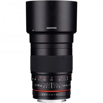 Samyang Objetivo MF 2.0/135 MFT - Lente para cámara con distancia focal fija de 135mm, apertura f/2-22, ED UMC, diámetro de filtro de 77mm, color negro