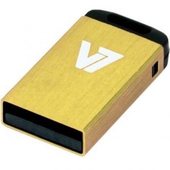 V7 Nano USB 2.0 Flash Drive 8GB - Memoria USB 2.0 de 8 GB, amarillo