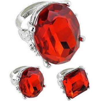 WIDMANN ac0099 ? Anillo con gruesa piedra rojo differentes formas varios , color/modelo surtido