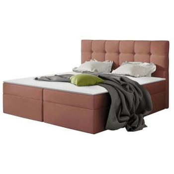 Cama Continental Doble Comfivo 195 con Tapiz y Somieres, 180x200 cm, Color Rosa, Dimensiones 186x206x113 cm