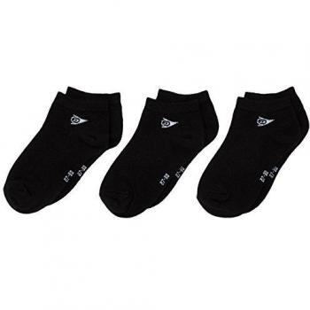 Dunlop Tobillero - Calcetines unisex, color negro, talla 31-34