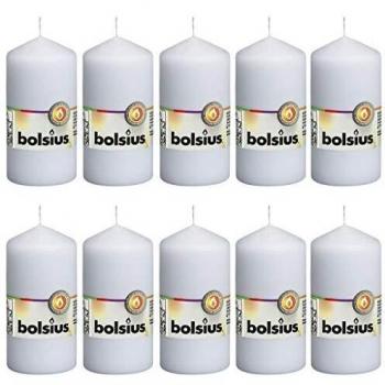 Velas Bolsius 10 unidades 120x58mm - Blanco