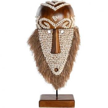 Figura Decorativa de Fibra Natural Máscara DKD Home Decor