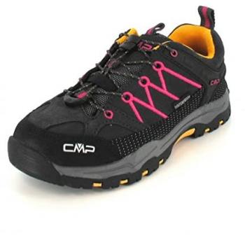CMP Kids Rigel Low Trekking Shoes WP, Zapatillas de senderismo infantiles, color gris antracita-buganvilla, impermeables, talla 32 EU