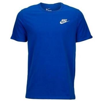 Nike Tee-Embrd Futura - Camiseta manga corta para hombre, color azul, talla XS